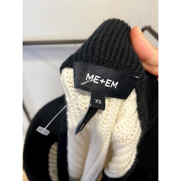 Me+Em Contrast Panel Wool Cashmere Blend Midi Skirt size XS - Picture 5 of 7